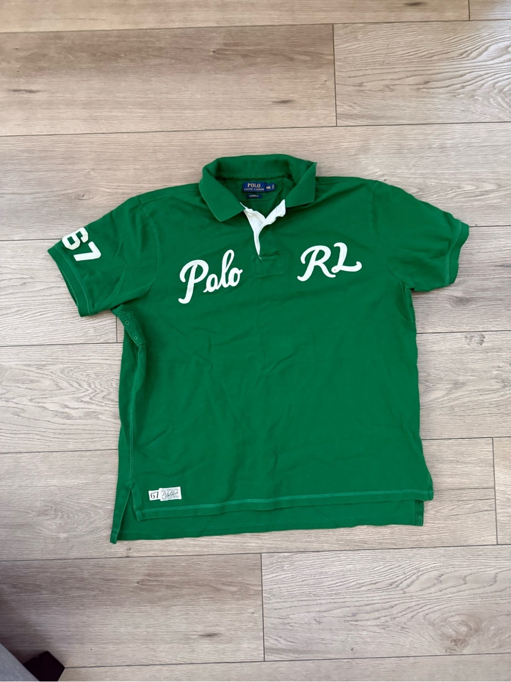 Ralph Lauren Green Polo with White Script Logo
